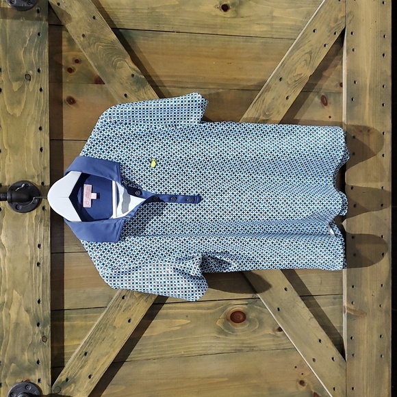 MASTERS PETER MILLAR POLO SIZE LARGE GOLF SHIRT BIRDIE BOGEY GREEN SIZE LARGE - Picture 1 of 8